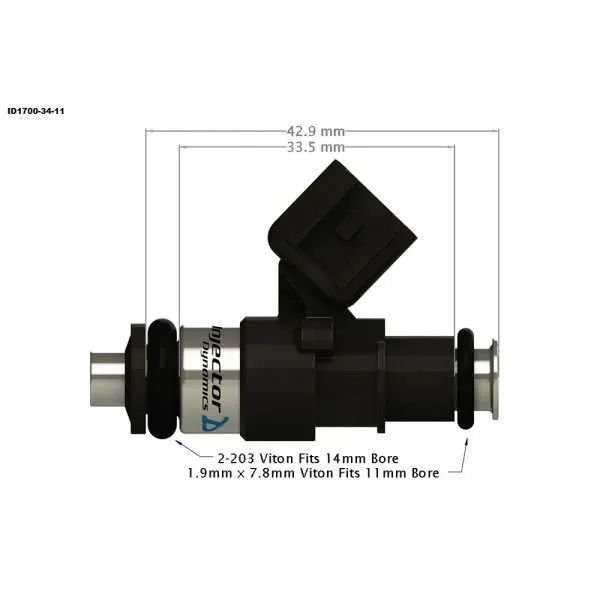 Injector Dynamics 1700-34-11 Fuel Injector